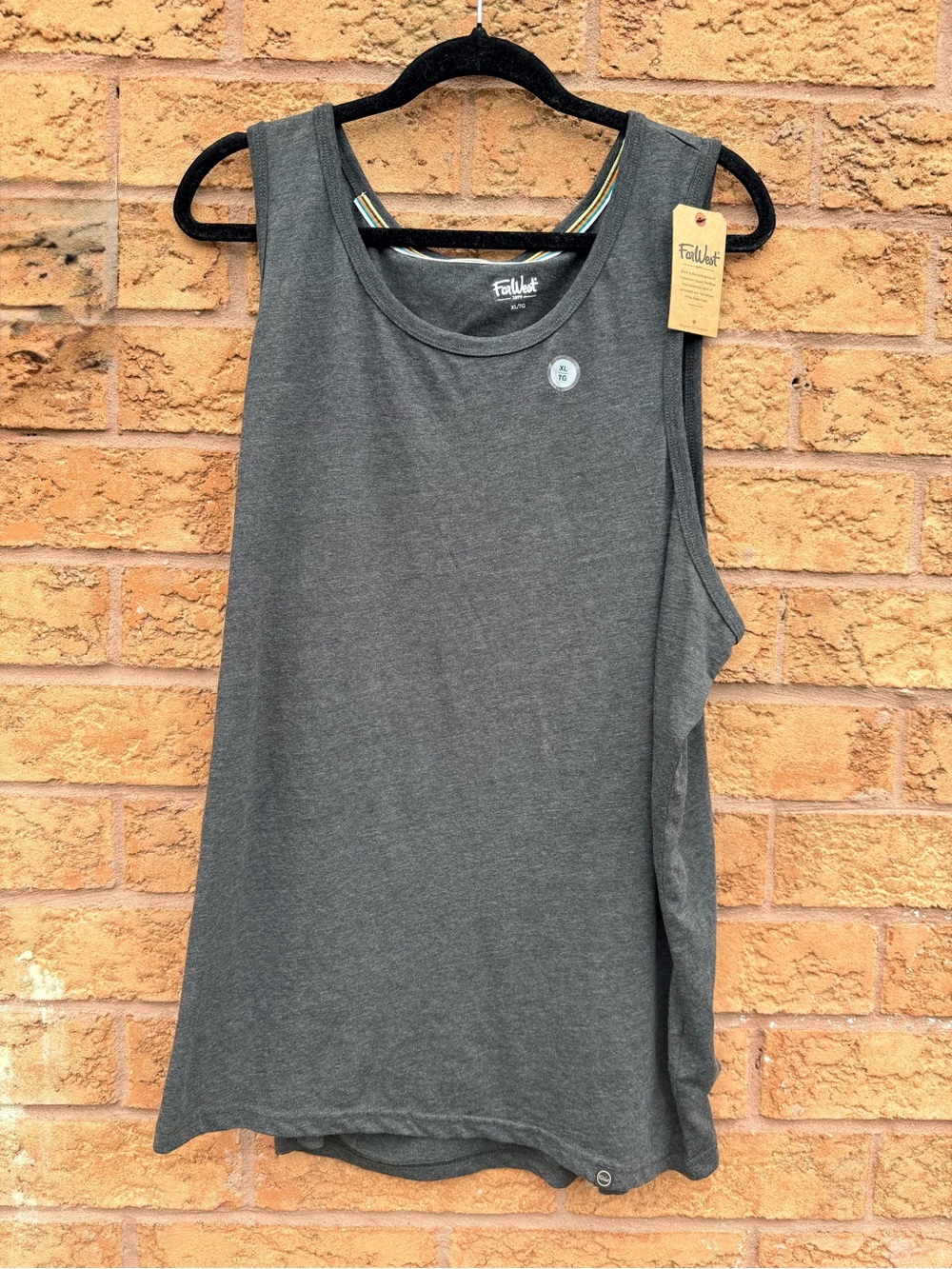Far West Charcoal Heather Cotton Blend Tank